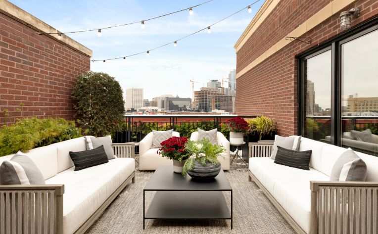 outdoor area downtown loft